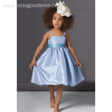 A-line Spaghetti Taffeta Flower Girl Dress